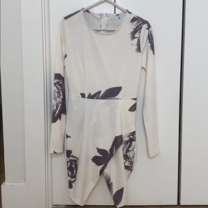 Asymmetric sexy mini dress